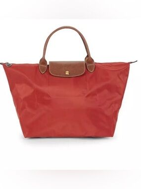 Longchamp Le Pilage Red Tote Bag - AS IS